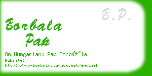 borbala pap business card